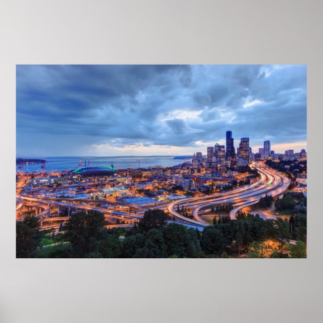 Poster View from Beacon Hill, Pacific Med Center (Frente)