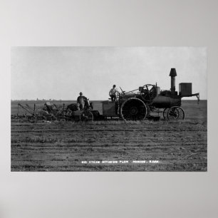 Pôster View of a Big Steam Plow