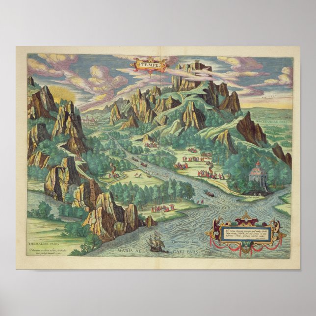 Pôster View of antique Thessaly from the 'Atlas (Frente)