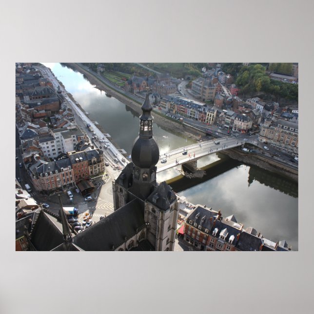 Poster View of Dinant and River Meuse, Bélgica (Frente)