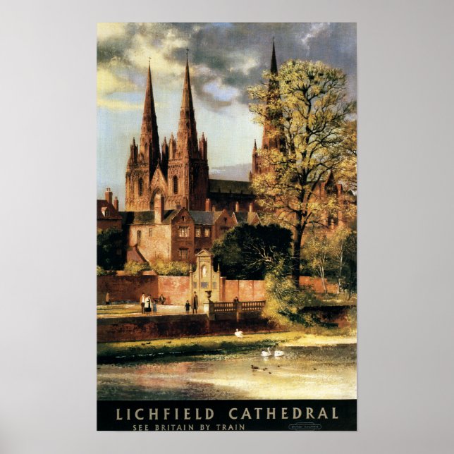 Pôster View of Lichfield Cathedral (Frente)