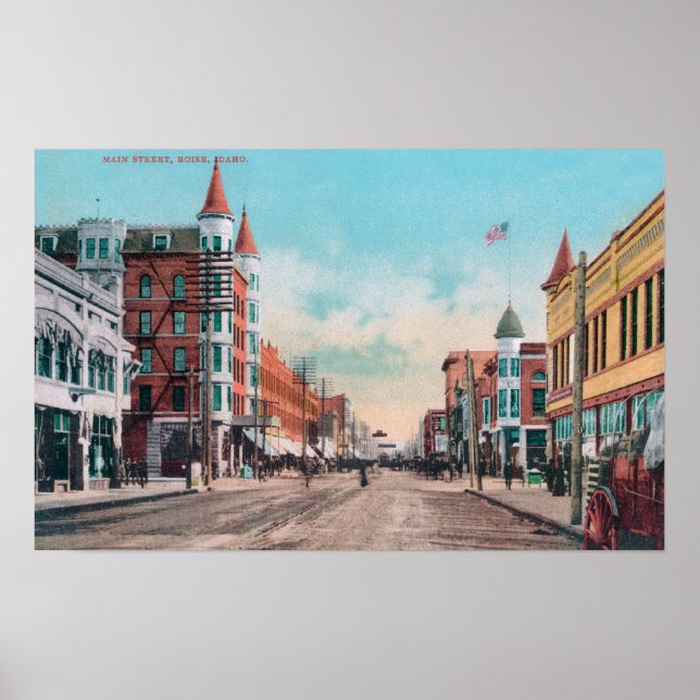 Poster View of Main StreetBoise, ID (Frente)
