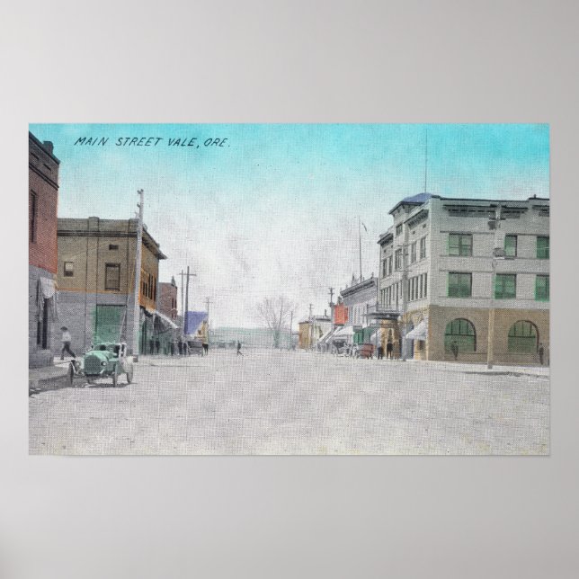 Poster View of Main StreetVale, OR (Frente)