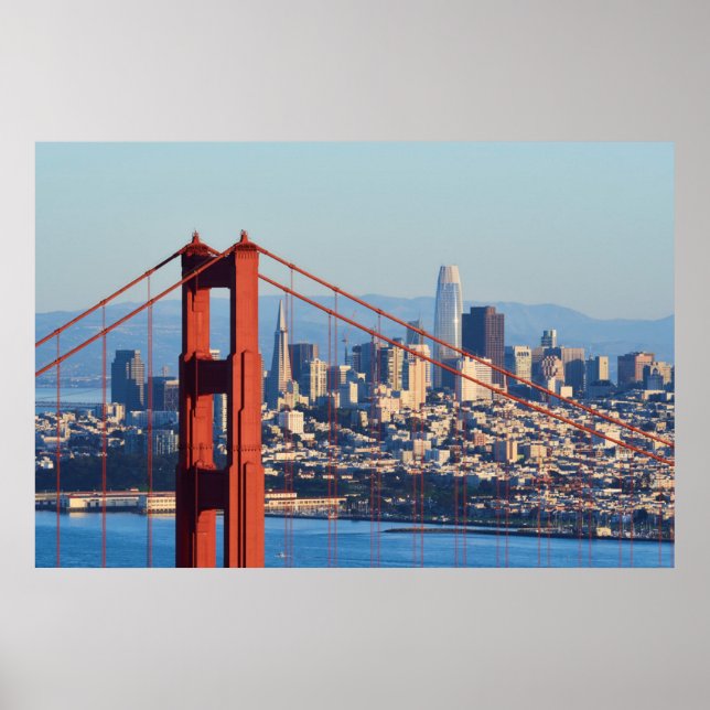 Poster View of San Francisco Through Golden Gate Bridge (Frente)