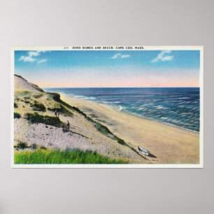 Pôster View of Sand Dunes and the Beach