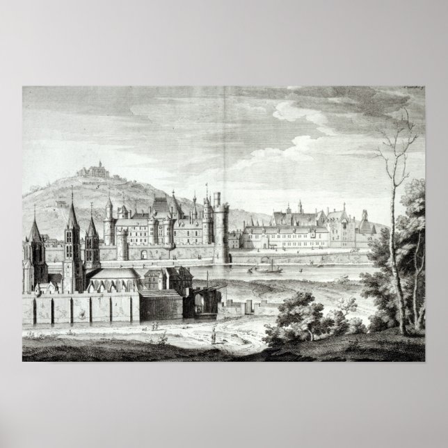 Pôster View of the Abbey of Saint-Germain-des-Pres (Frente)