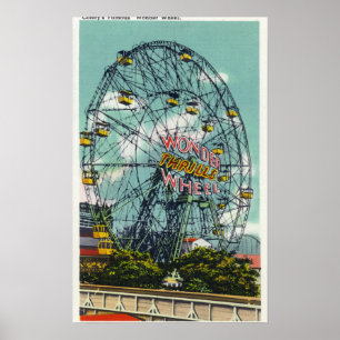 Poster View of the Famous Wonder Ferris Wheel