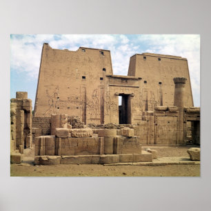 Pôster View of the first pylon of the Temple of Horus