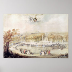 Poster View of the Gardens and the Chateau of Versailles