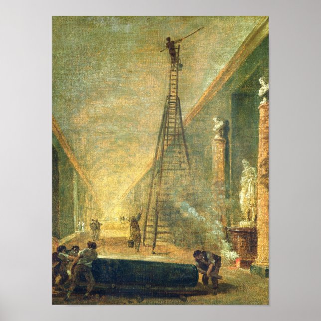 Pôster View of the Grand Gallery of the Louvre (Frente)