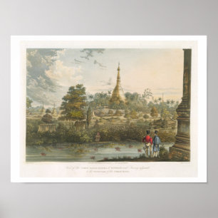 Poster View of the Great Dagon Pagoda at Rangoon from the