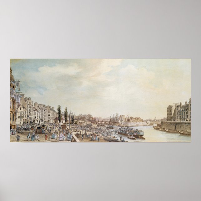Pôster View of the Port Saint-Paul, Paris, 1782 (Frente)