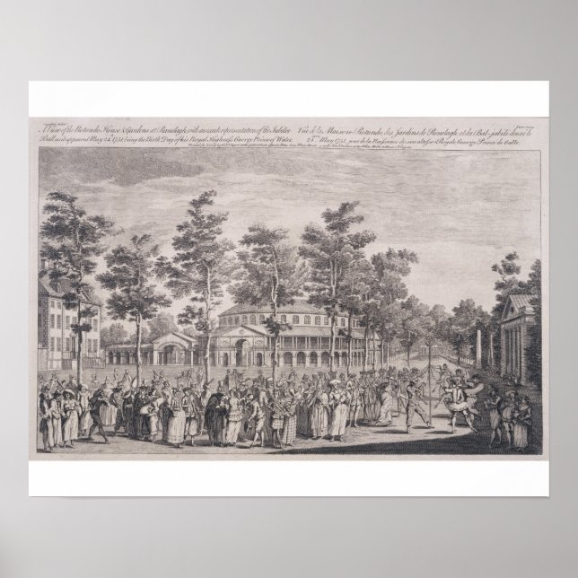 Poster View of the Rotunda, Ranelagh House, at a Ball to (Frente)