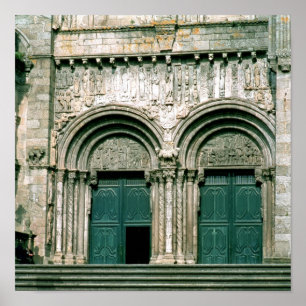 Pôster View of the south transept portal c.1100-04