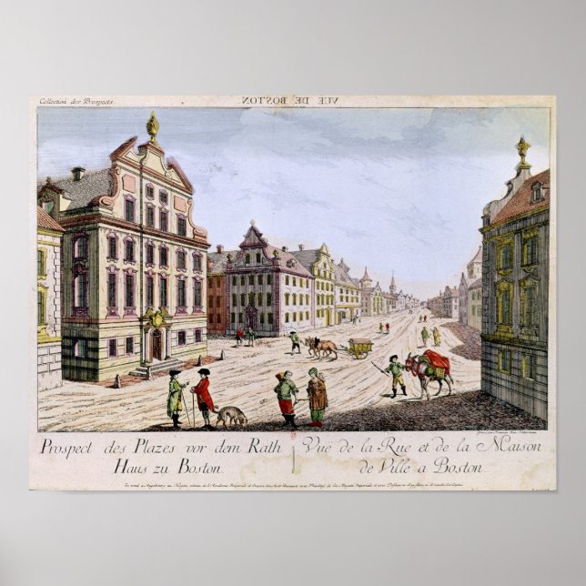 Pôster View of the Town Hall, Boston (Frente)