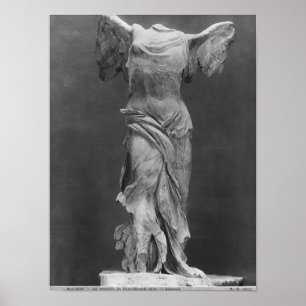 Poster View of the Victory Samothrace in Louvre museum