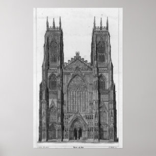 Pôster View of the West Front of York Cathedral