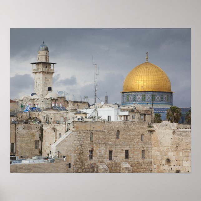 Poster View of Western Wall Plaza, late afternoon (Frente)