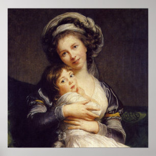 Poster Vigée Le Brun - Autorretrato Em Turbo E Criança