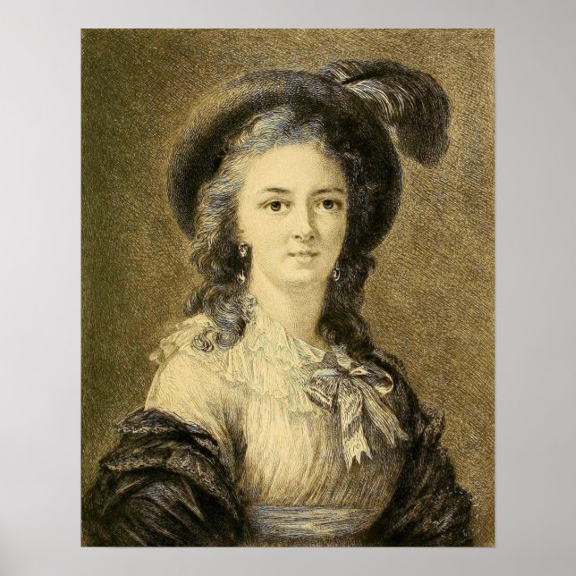 Poster Vigée Le Brun - Desenho Da Mulher (Frente)