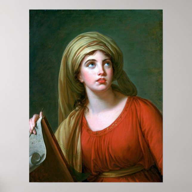 Poster Vigée Le Brun - Lady Hamilton como a Sibila Persa (Frente)