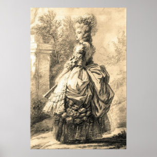 Poster Vigée Le Brun - Marie Antoinette Stroll