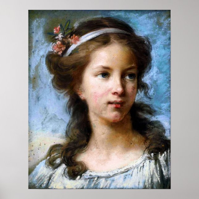 Poster Vigée Le Brun - Retrato Da Jovem Rapariga (Frente)