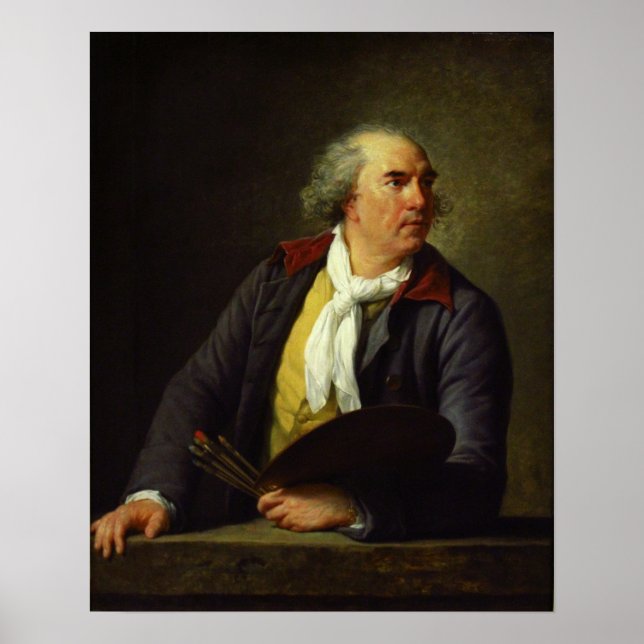 Poster Vigée Le Brun - Retrato De Hubert Robert 1788 (Frente)