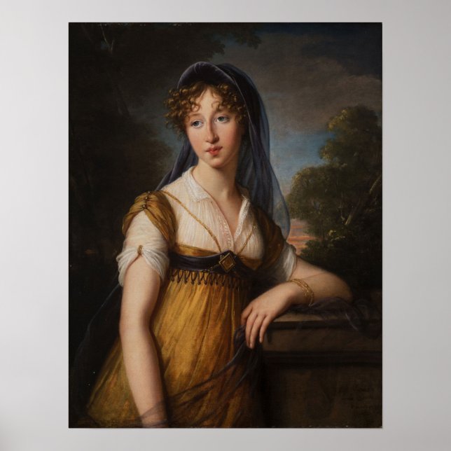 Poster Vigée Le Brun - Retrato De Uma Mulher 1803 (Frente)