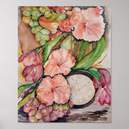 Poster Vigia de aquarela com fruta estática