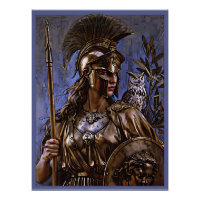 "Vigília Eterna de Athena" Retrato Colorido