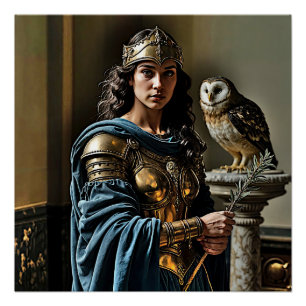 Pôster Vigília Silenciosa de Minerva - Deusa Romana