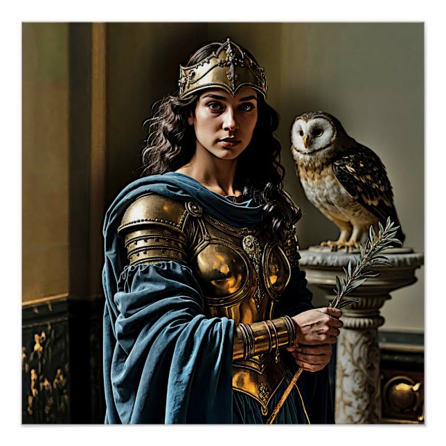 Pôster Vigília Silenciosa de Minerva - Deusa Romana (Frente)