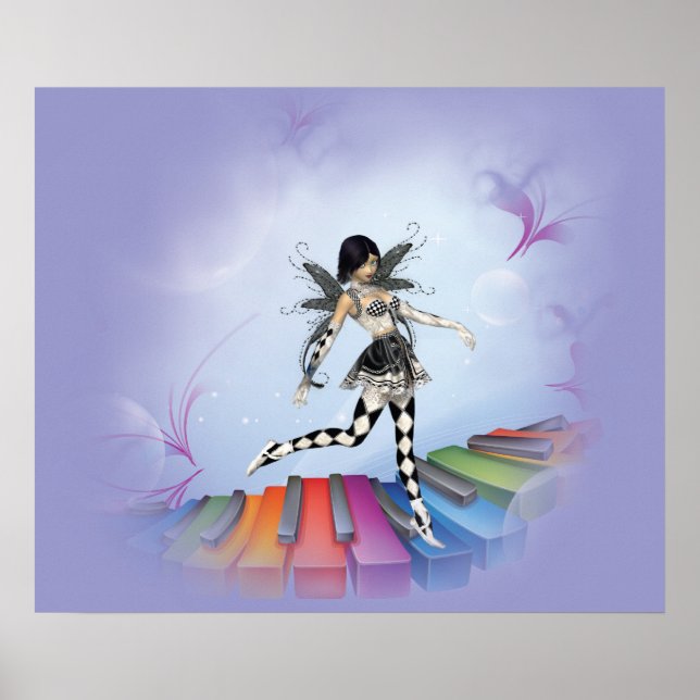 Poster Vignette Musical Keyboard Faerie (Frente)