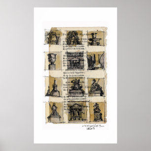 Poster Vignettes No Jardim De Versalhes, França