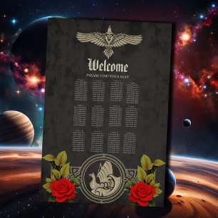 Poster Viking a charme místico com nós Celtas elegantes.