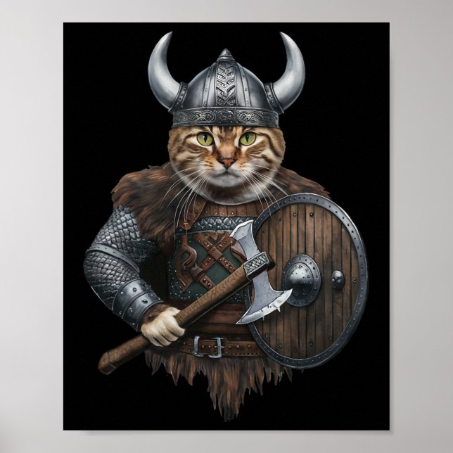Poster Viking Cat (Frente)
