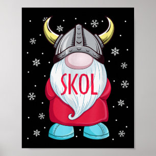 Poster Viking Gnomo Skol Natal Norse Pajama Me Viking