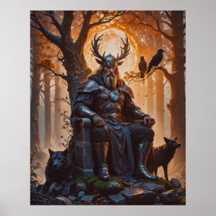 Poster Viking God Odin
