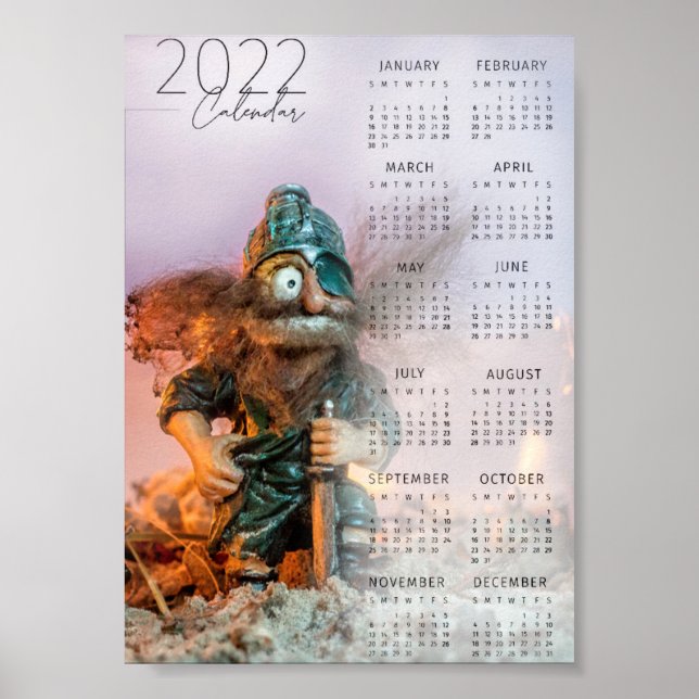 Poster Viking inspirou calendário para 2022 (Frente)