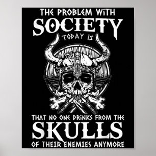 Poster Viking Nordic Valhalla Odin Funny Society Problema