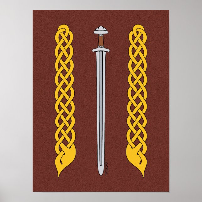 Pôster Viking Sword and Plaitwork (Frente)