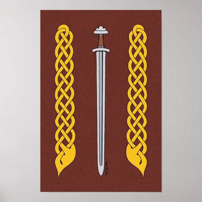 Pôster Viking Sword and Plaitwork (Frente)