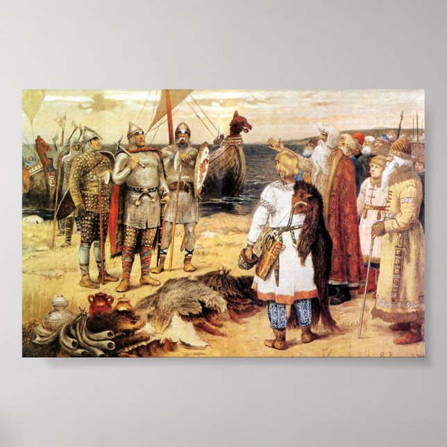 Poster Vikings na margem (Frente)