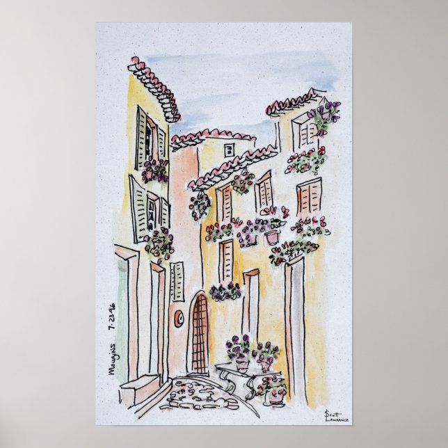 Pôster Vila de Mougins | Provença, sul da França (Frente)