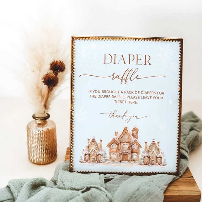 Poster Vila de Natal Fralda de inverno Raffle (Criador carregado)