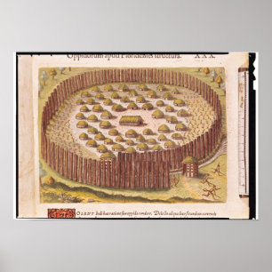 Pôster Vila indiana fortificada, 'de 2 Brevis