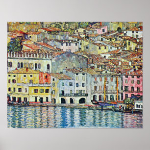 Poster Vila italiana Malcena no Gardasee por Klimt