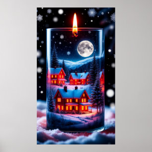 Poster 🌸 Vila Mágica da Vela de Neve