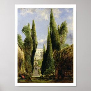 Poster Villa D'Este, Tivoli (óleo na canvas)
